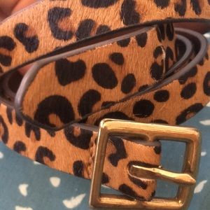 Leopard hair texture skinny belt 2X Target